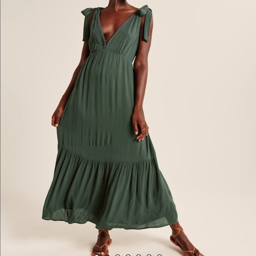 Abercrombie Tie-Strap Babydoll Midaxi Dress
